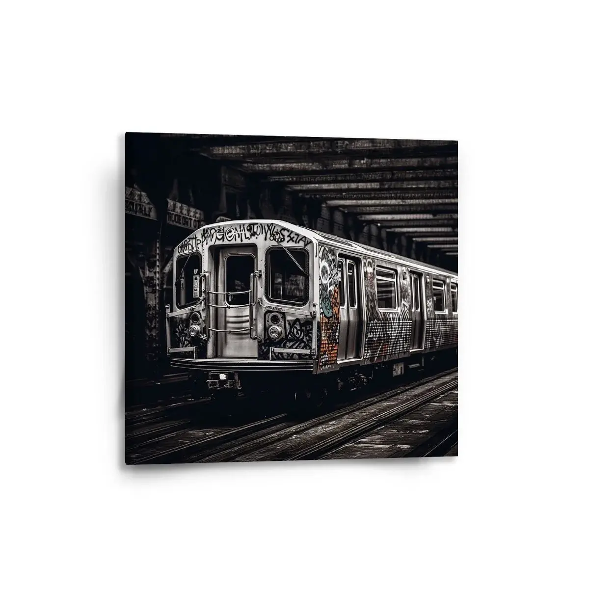 Obraz Městské metro s graffiti - 50x50 cm