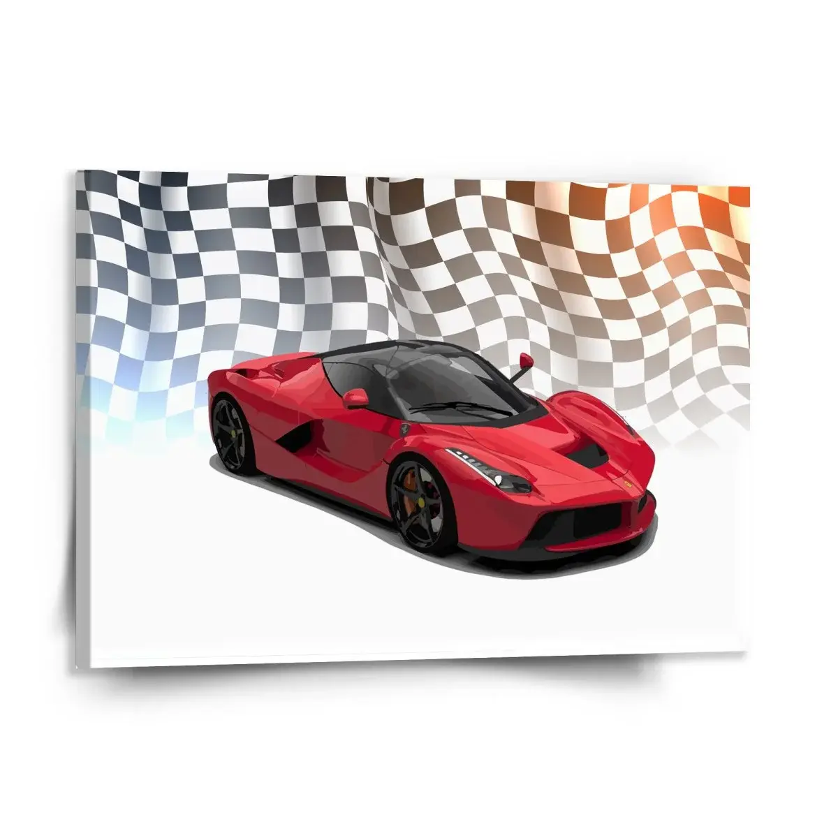 Obraz Ferrari Závodní vlajka - 150x110 cm