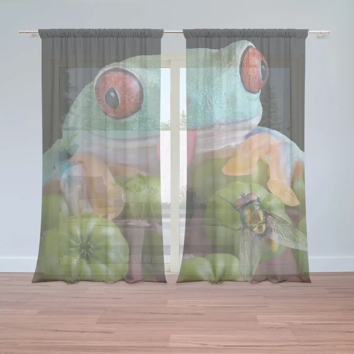 Záclony Veselá žába: 2ks 150x250cm