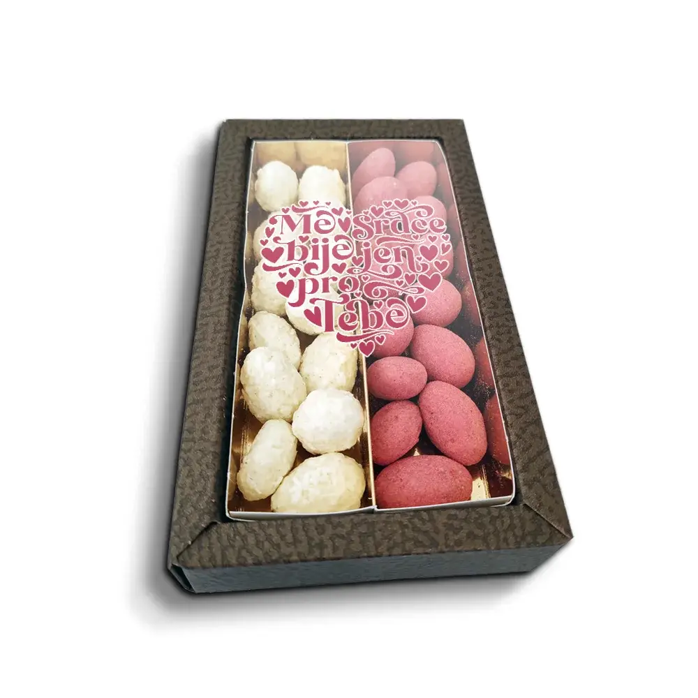 Mandle v čokoládě Mé srdce bije jen pro Tebe - 2x 80g