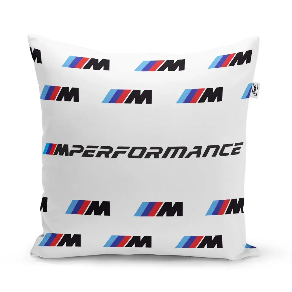 Polštář MPERFORMANCE bílý vzor - 50x50 cm