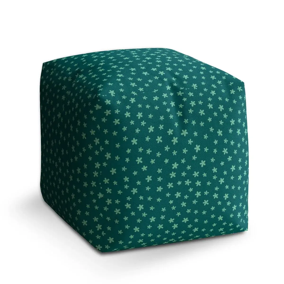 Taburet Cube Zelené hvězdy - 60x60x60 cm