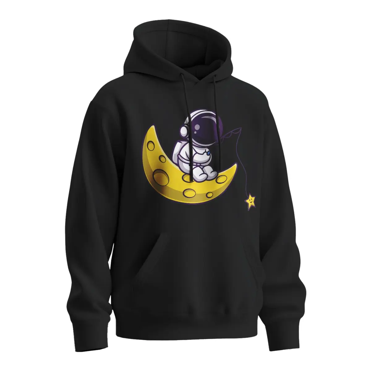 Mikina s potiskem Baby astronaut - černá 4XL