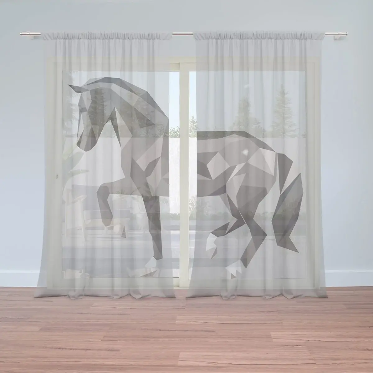 Záclony Kůň: 2ks 150x250cm