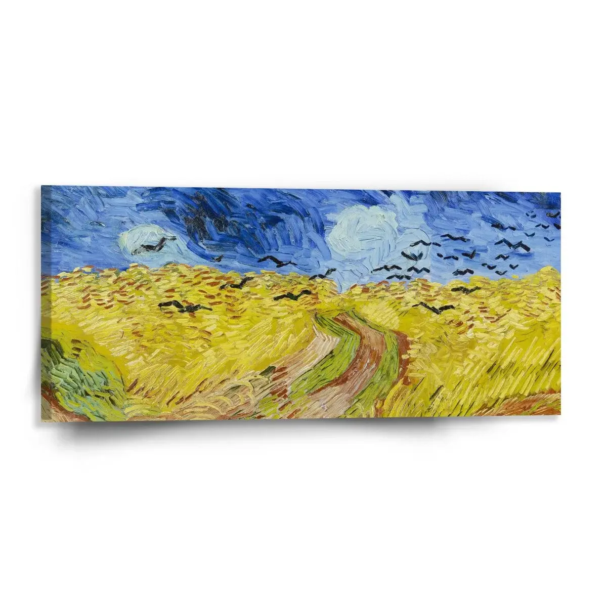 Obraz Pšeničné pole s vránami - Vincent van Gogh - 110x50 cm