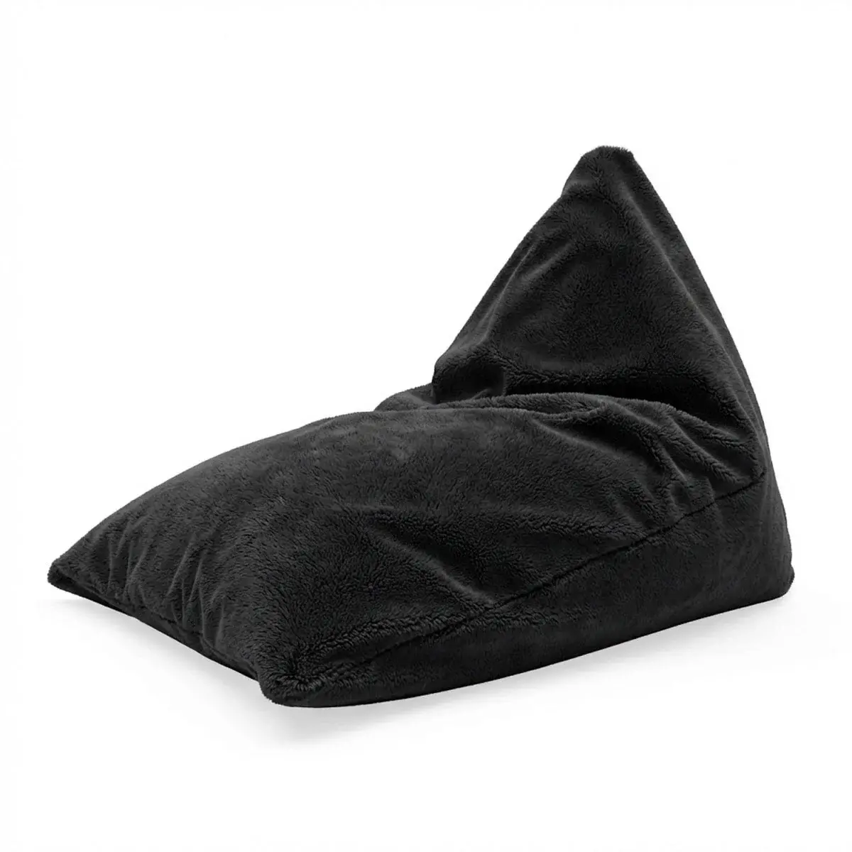 Sedací vak Triangl SOFTY - Midnight Black - 120 x 100 x 100 cm
