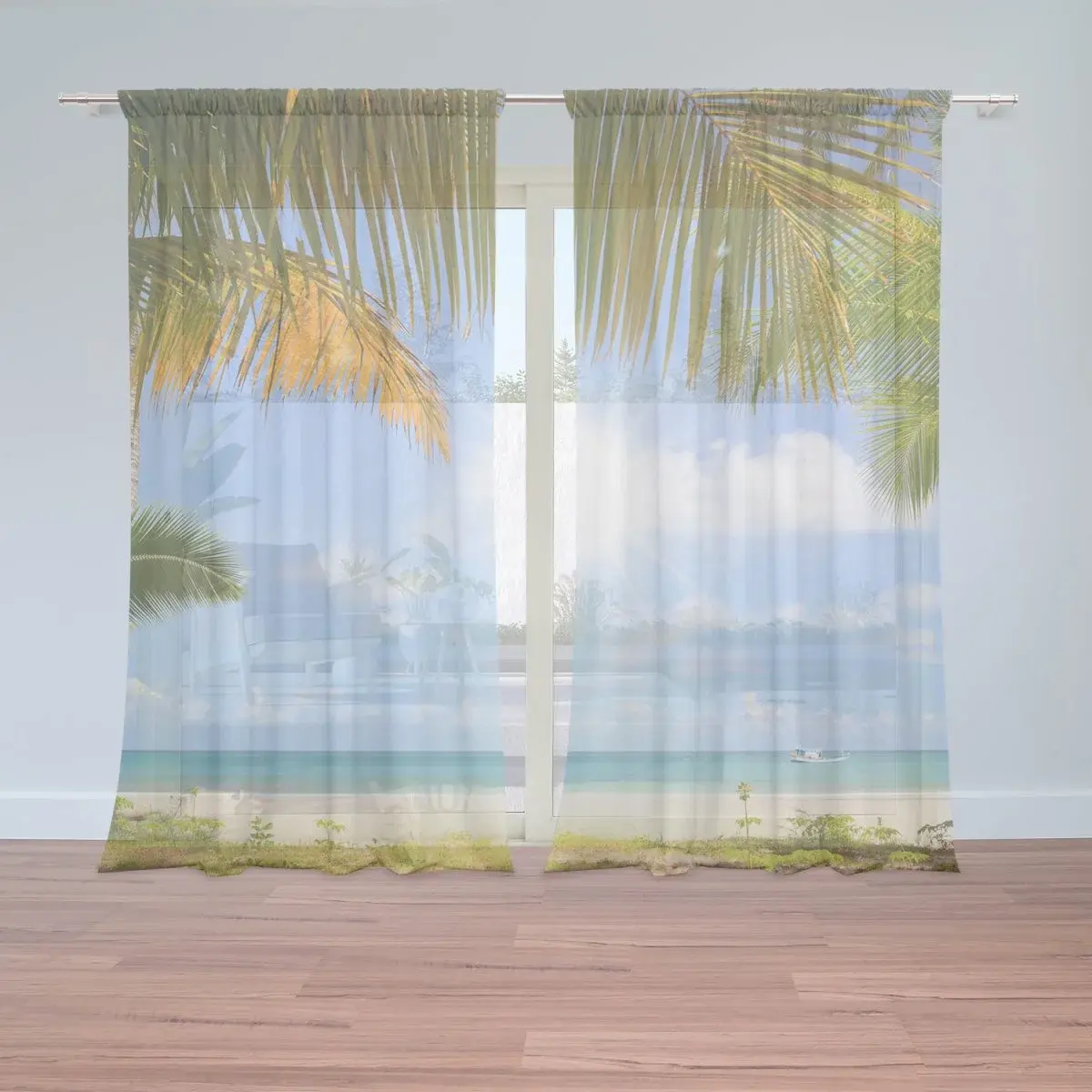 Záclony Pláž: 2ks 150x250cm