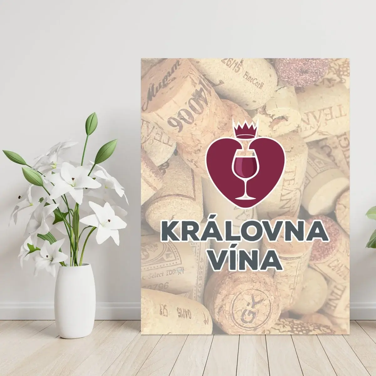 Dárková cedulka Královna vína: 30x40 cm