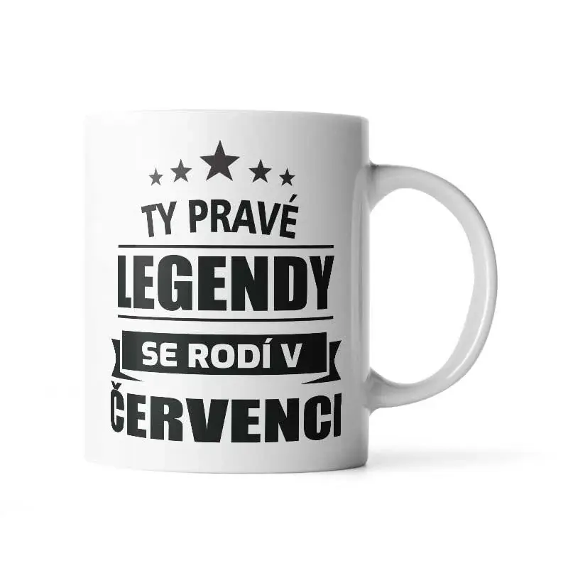 Hrnek Ty pravé legendy se rodí v červenci - 200 ml - espresso