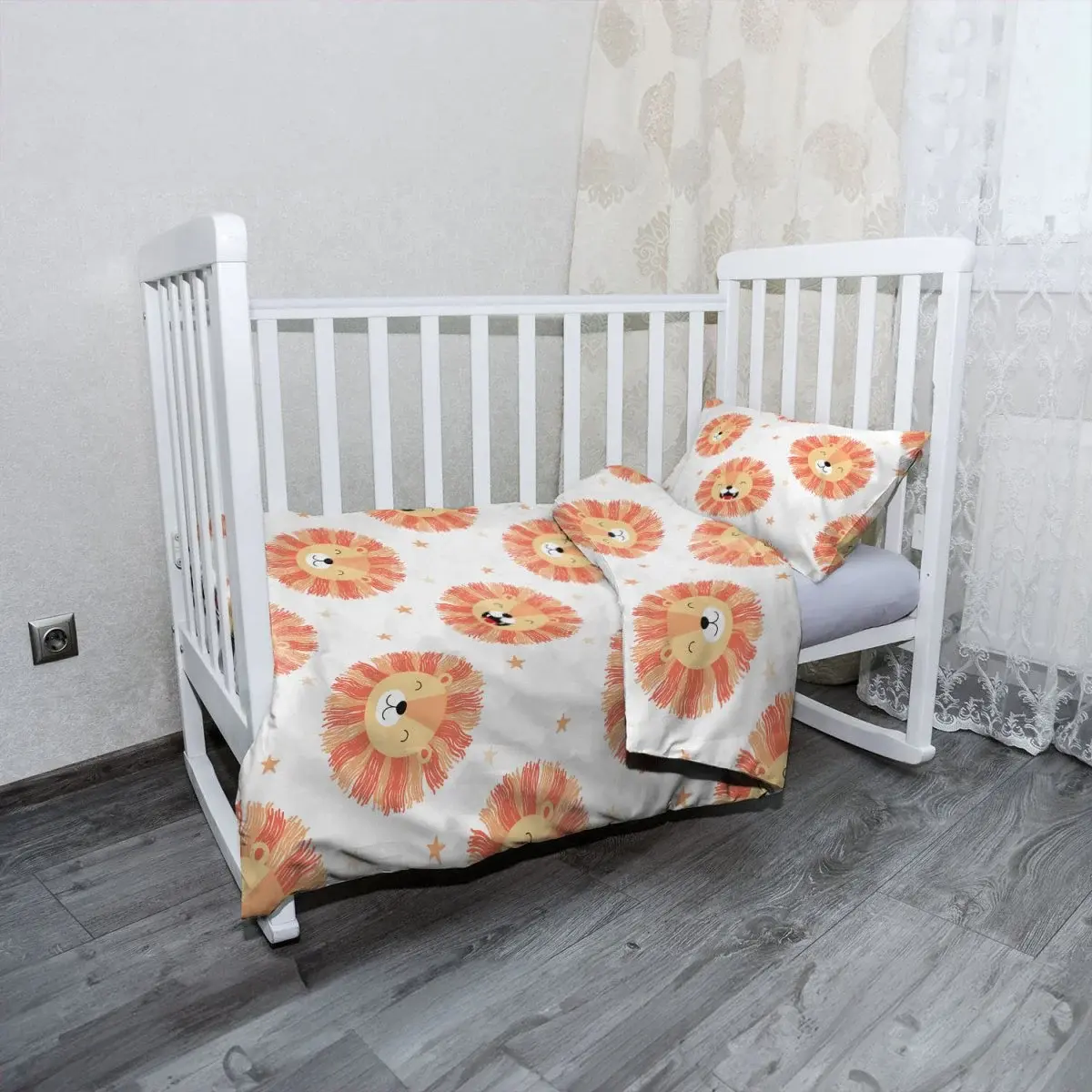Mikroplyšové dětské povlečení do postýlky Lvíčci - 100x135 / 40x60