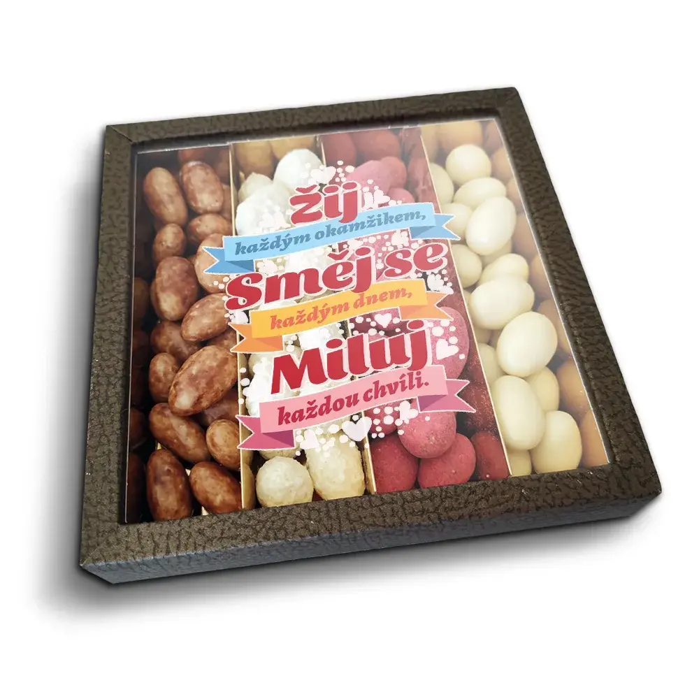 Mandle v čokoládě Žij, Směj se, Miluj - 4x 80g