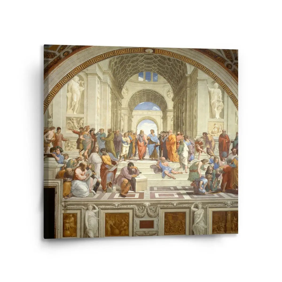 Obraz Athénská škola - Raffael Santi - 110x110 cm