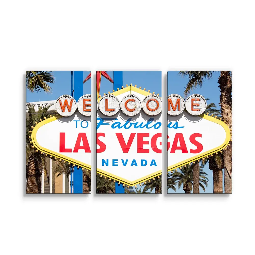 Obraz - 3-dílný Welcome to Las Vegas - 120x80 cm