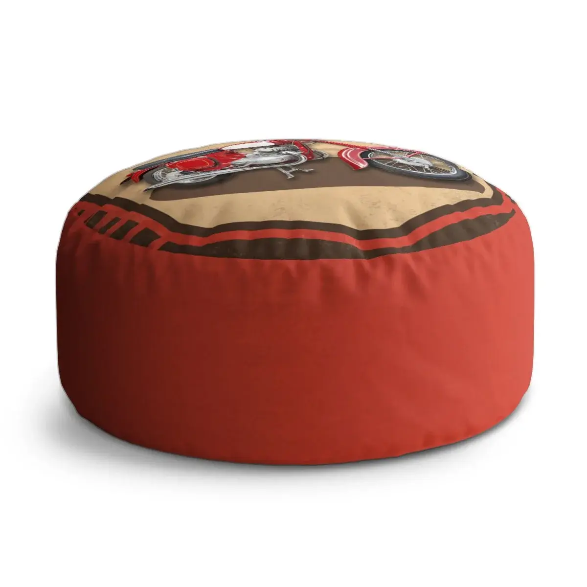 Taburet Circle Jawa panelka Vintage: 38x48 cm