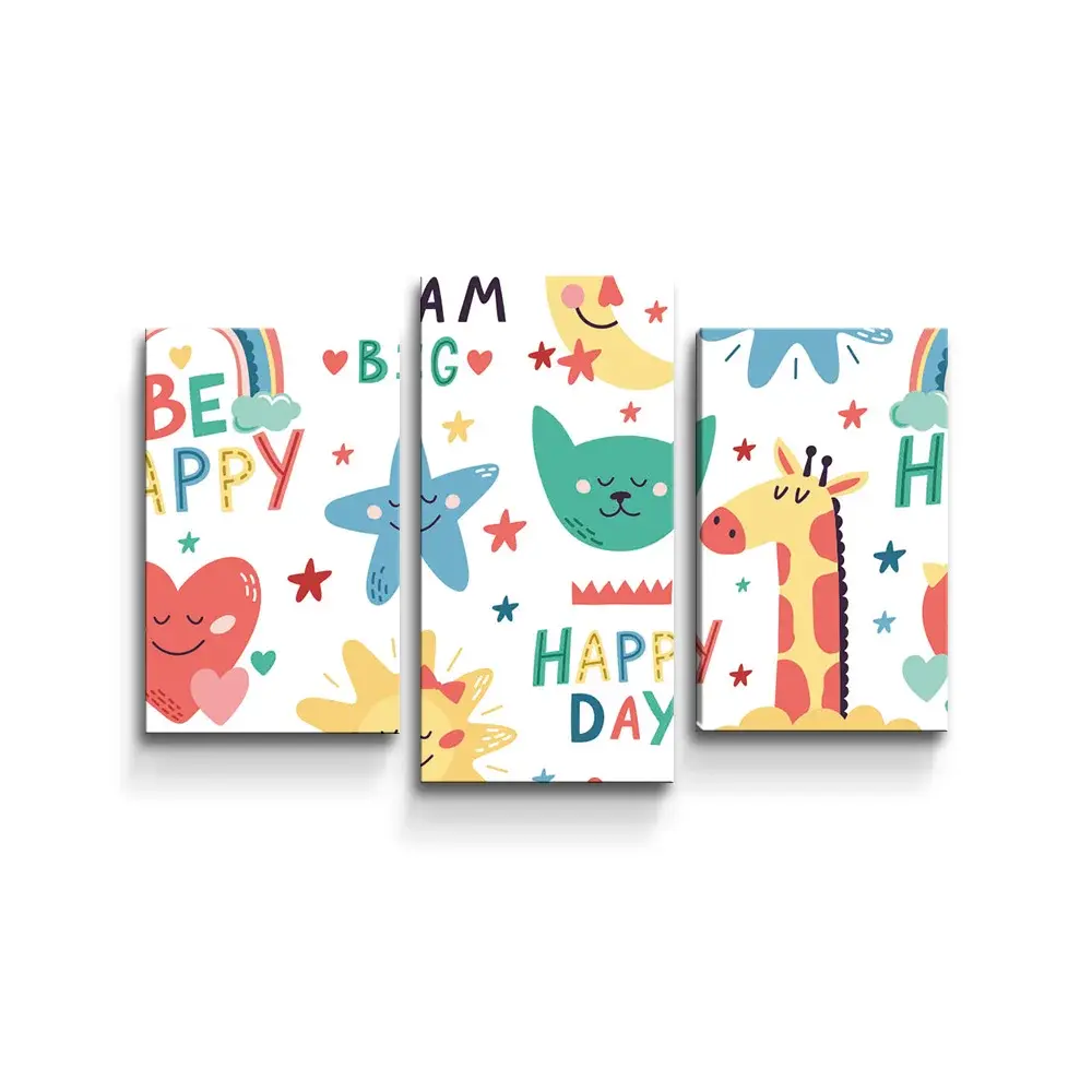 Obraz - 3-dílný Happy day - 75x50 cm