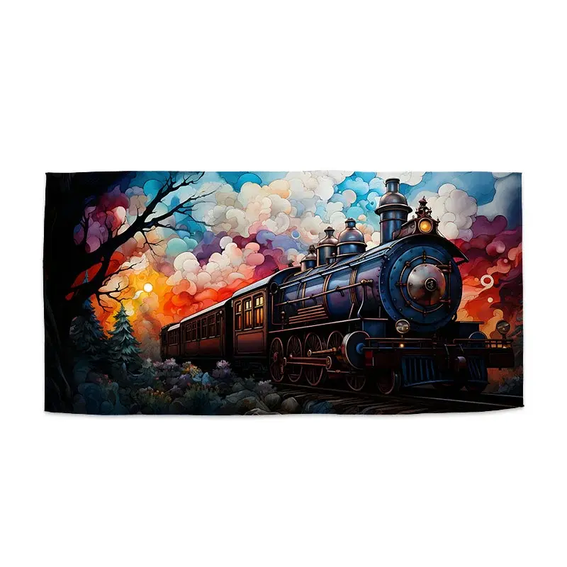 Ručník Parní lokomotiva v kouzelné krajině - 70x140 cm