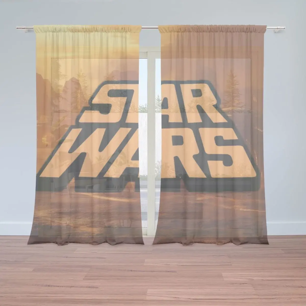 Záclony Star Wars Lávová planeta: 2ks 150x250cm