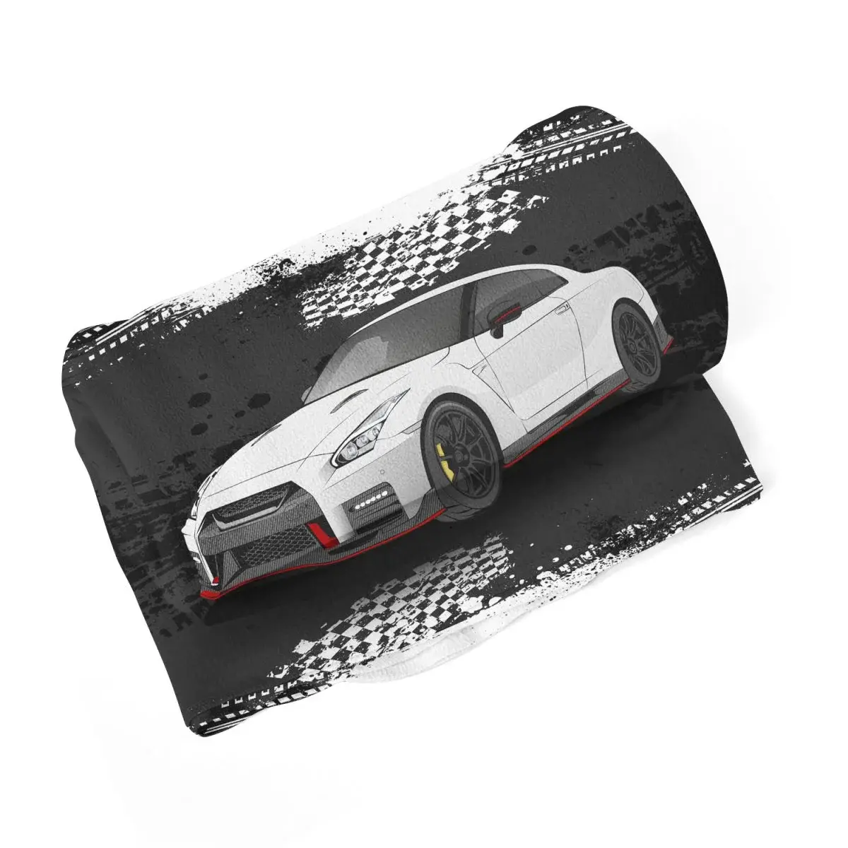 Deka Nissan GTR 35 Černý - 150x120 cm