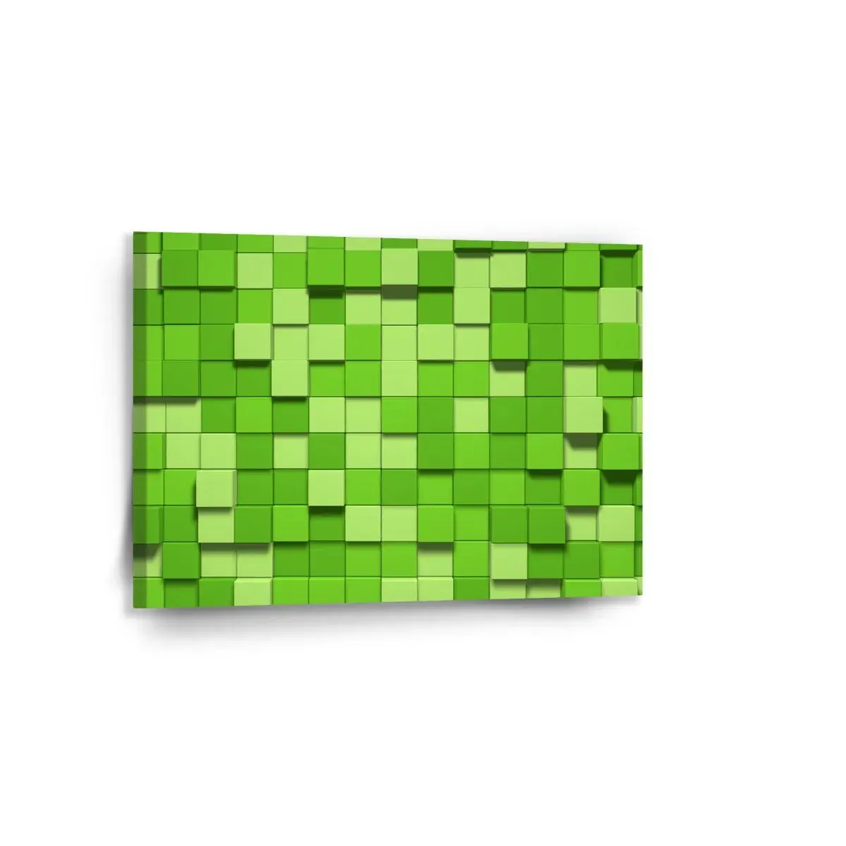 Obraz Green Blocks 3D - 90x60 cm