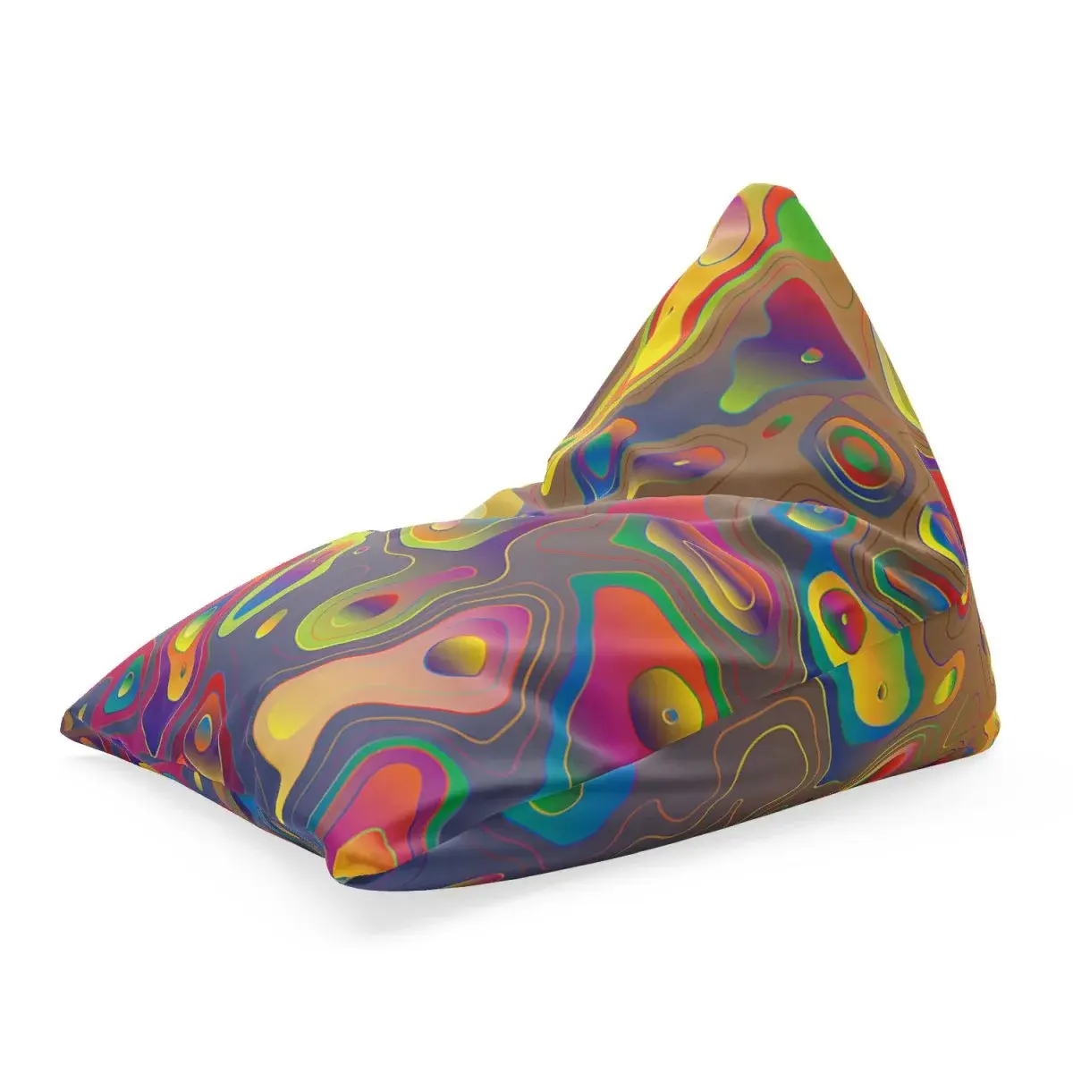 Sedací vak Triangl Barevné skvrny: 120 x 100 x 100 cm