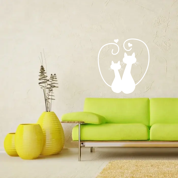 Samolepka na zeď: Kočky -