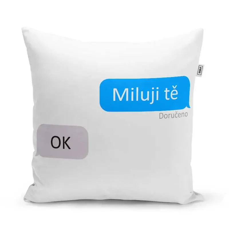 Polštář Miluji tě, OK: 40x40 cm