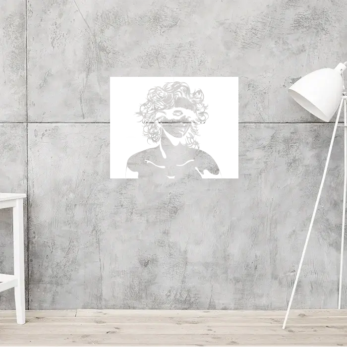 Samolepka na zeď: Žena - 90x72 cm