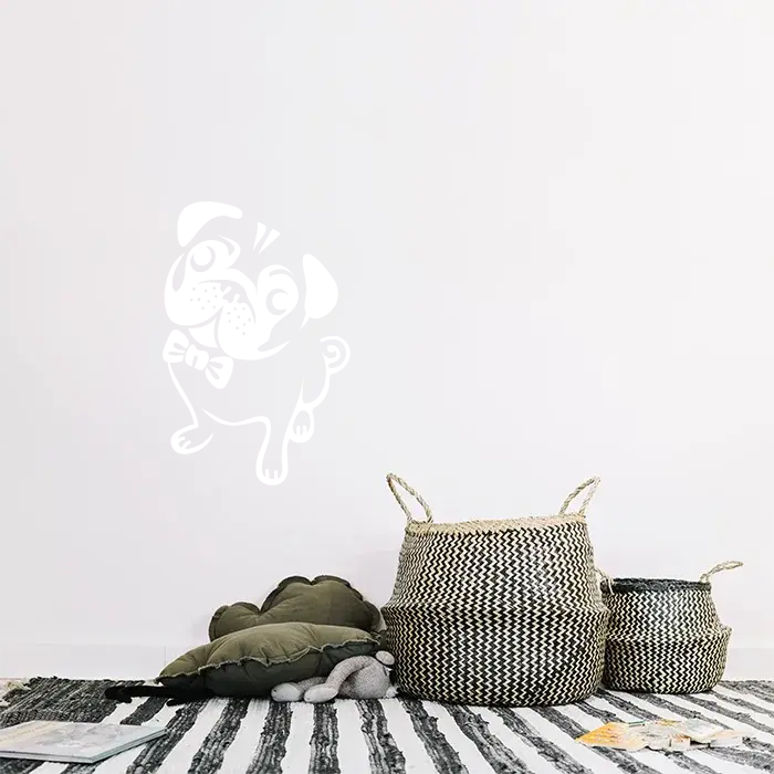 Samolepka na zeď: Mops - 79x120 cm