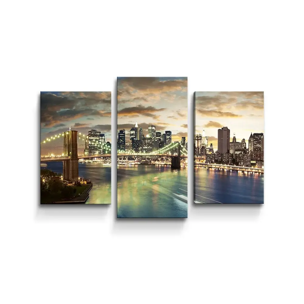 Obraz - 3-dílný Brooklynský most - 75x50 cm
