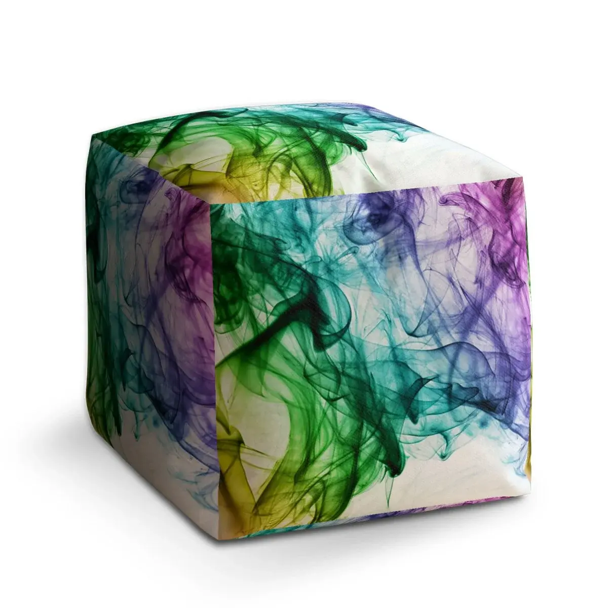 Taburet Cube Barevný efekt - 50x50x50 cm