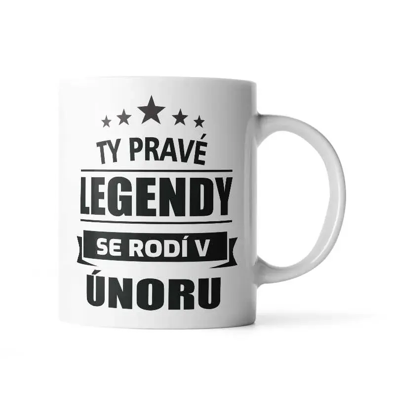 Hrnek Ty pravé legendy se rodí v únoru - 890 ml - XXL