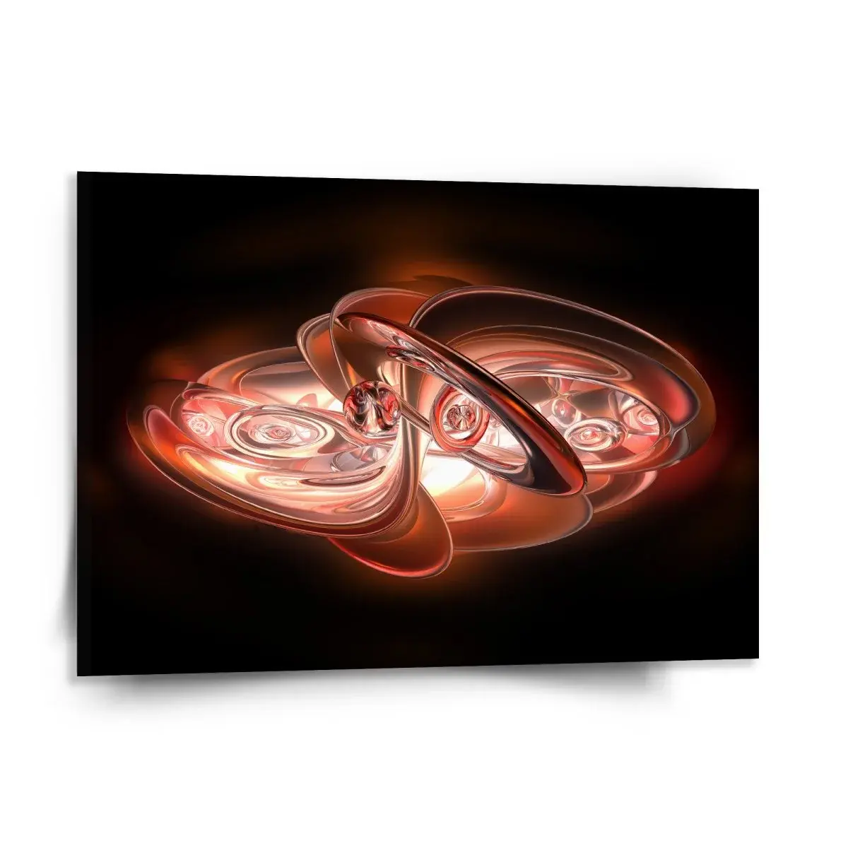 Obraz Červená abstrakce - 150x110 cm