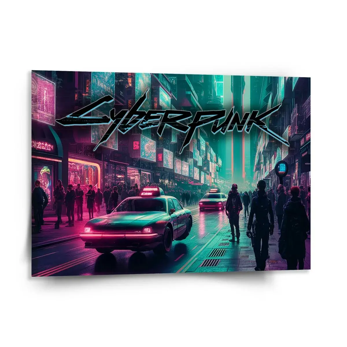 Obraz Cyberpunk 2077 Město - 150x110 cm