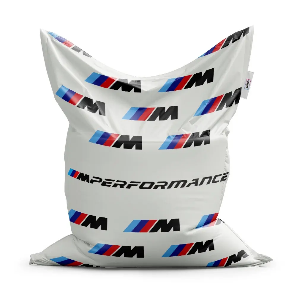 Sedací vak Classic MPERFORMANCE bílý vzor - 150x100 cm