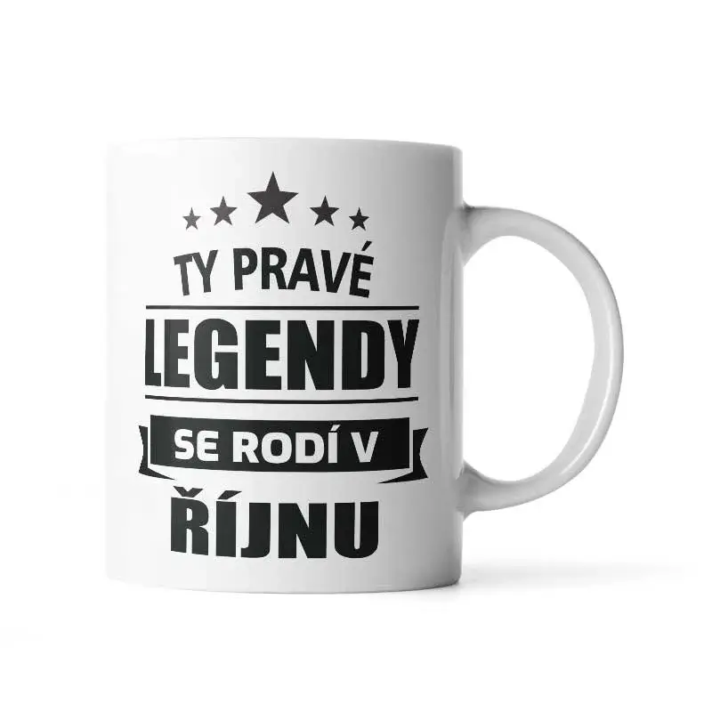 Hrnek Ty pravé legendy se rodí v říjnu - 890 ml - XXL