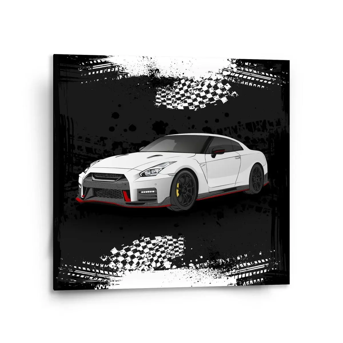 Obraz Nissan GTR 35 Černý - 110x110 cm