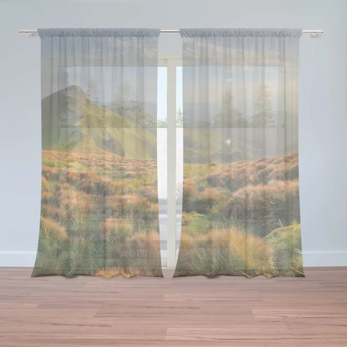 Záclony Travnatá krajina: 2ks 150x250cm