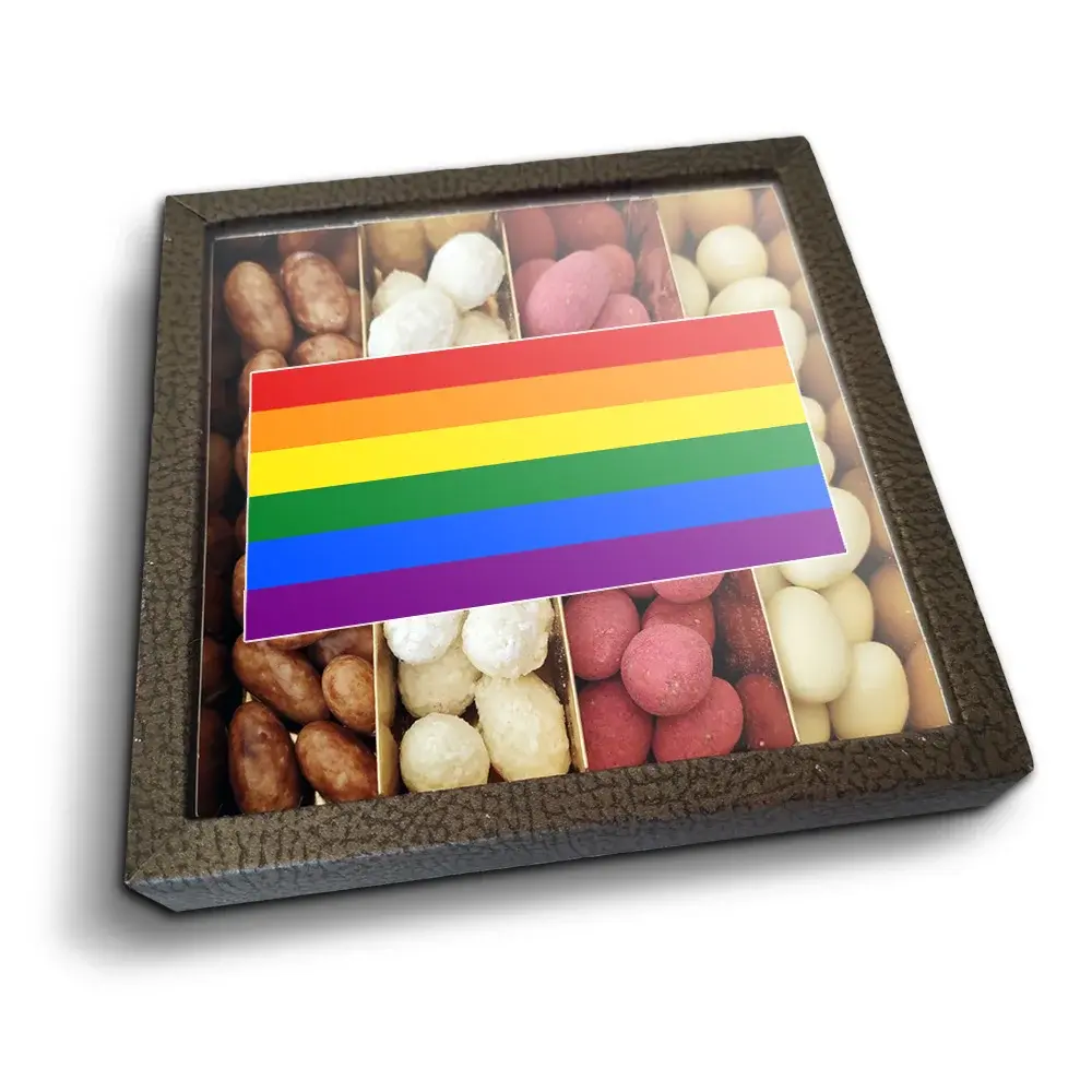 Mandle v čokoládě Duhová vlajka - 4x 80g