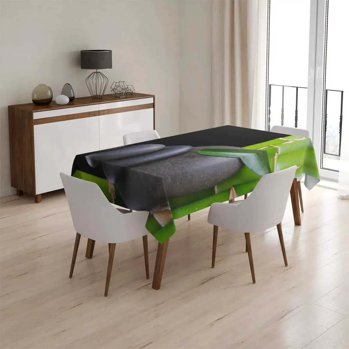 Ubrus Bambus a kameny - 90x90 cm