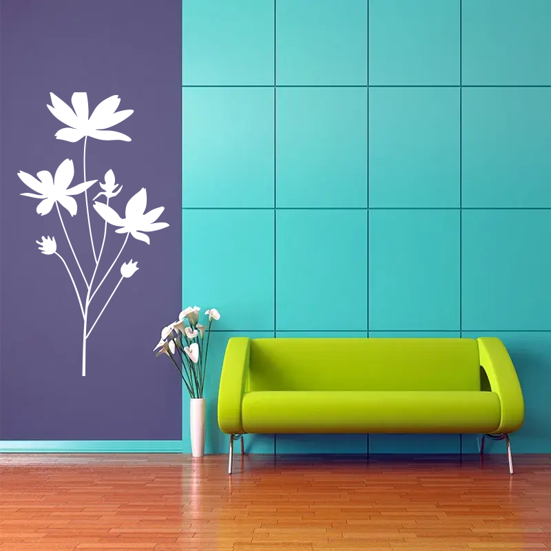 Samolepka na zeď: Květina 2 - 48x90 cm