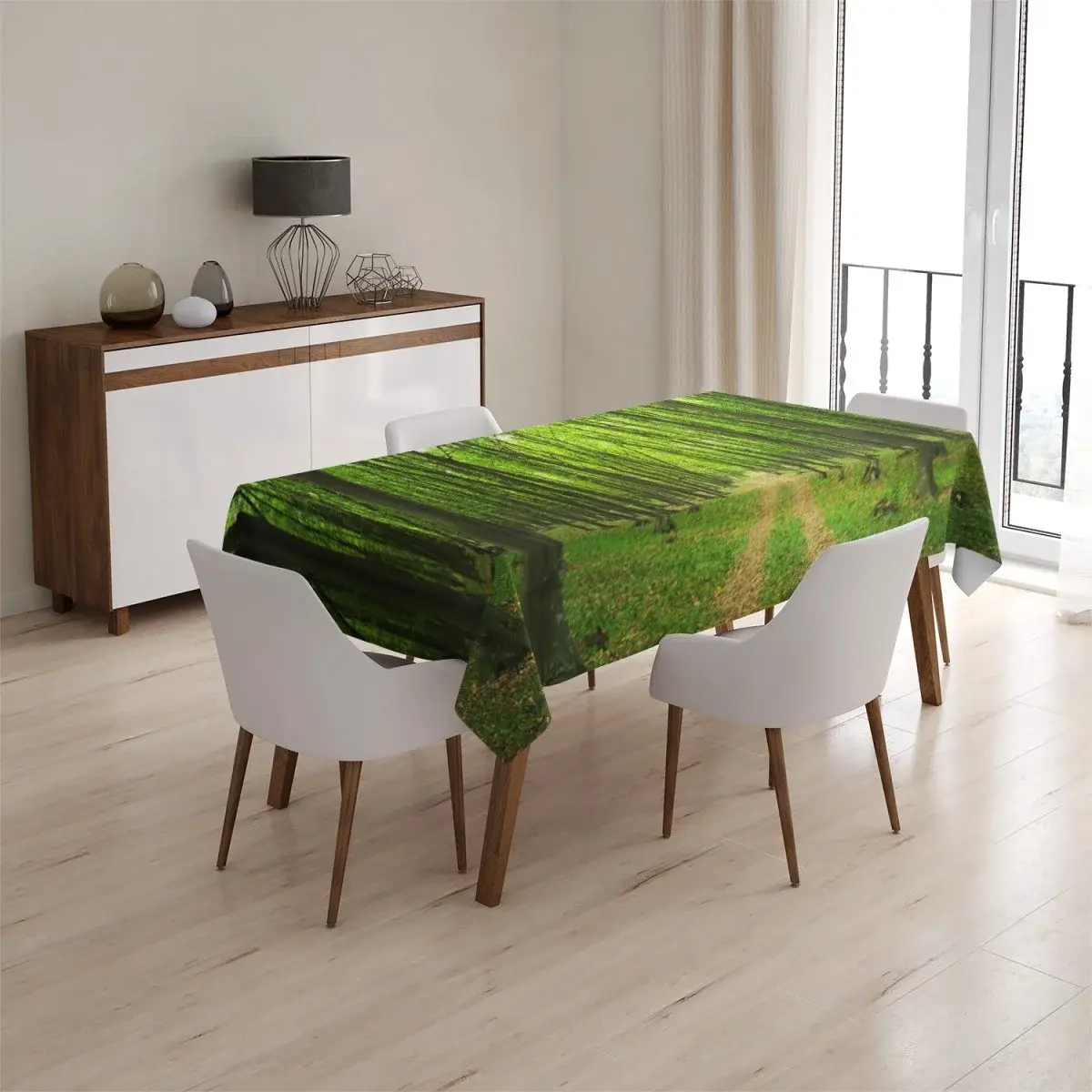 Ubrus Cesta v lese - 130x130 cm