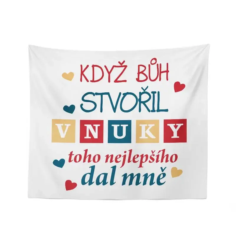 Deka Když Bůh stvořil vnuky: 150x120 cm