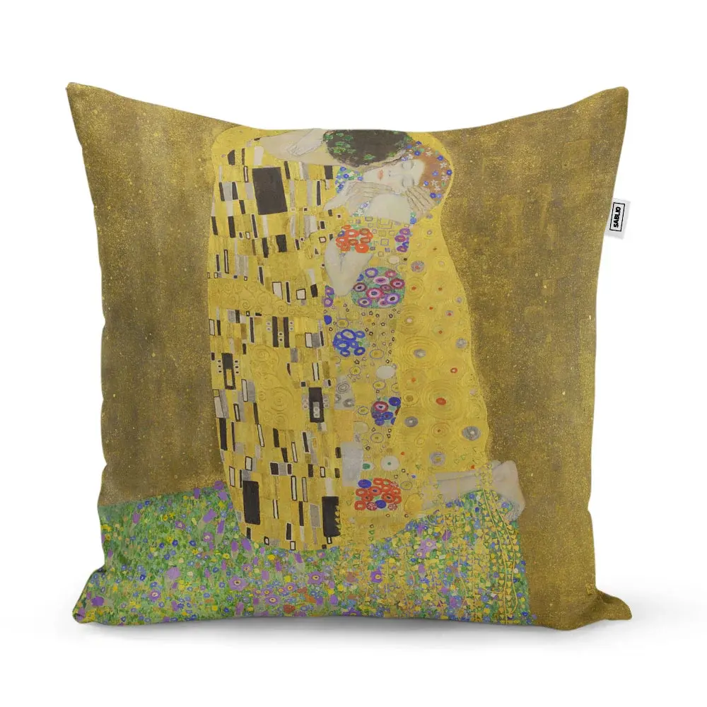 Polštář Polibek - Gustav Klimt - 40x40 cm