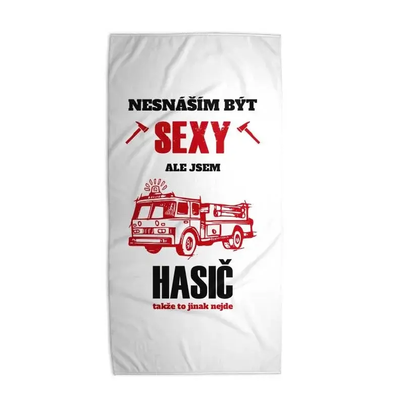 Ručník Nesnáším být sexy, ale jsem hasič - 30x50 cm
