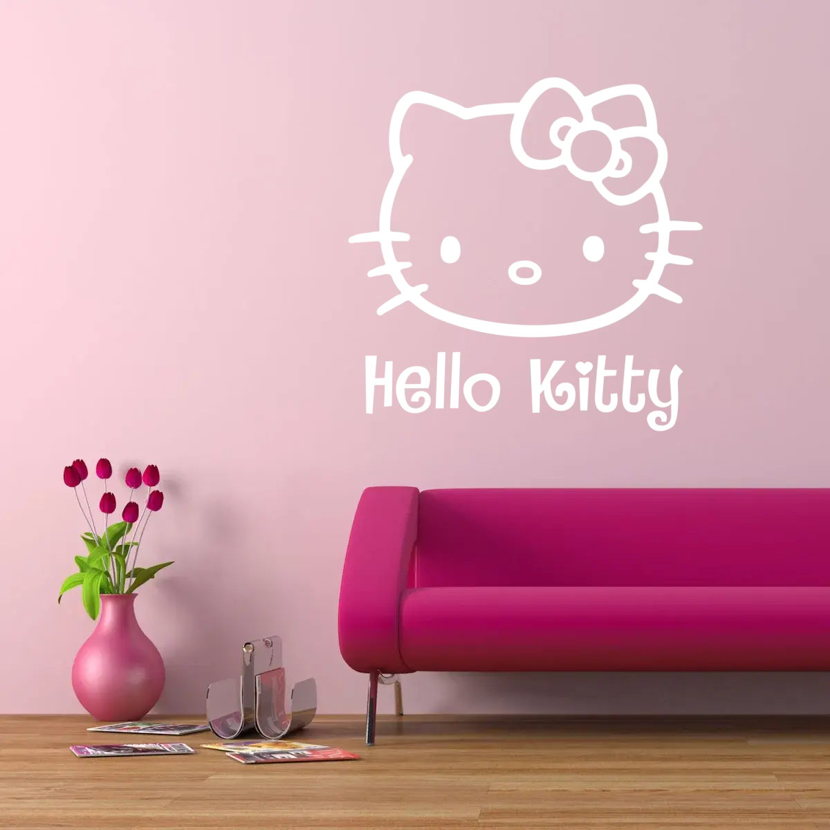 Samolepka na zeď: Hello Kitty - 60x59 cm