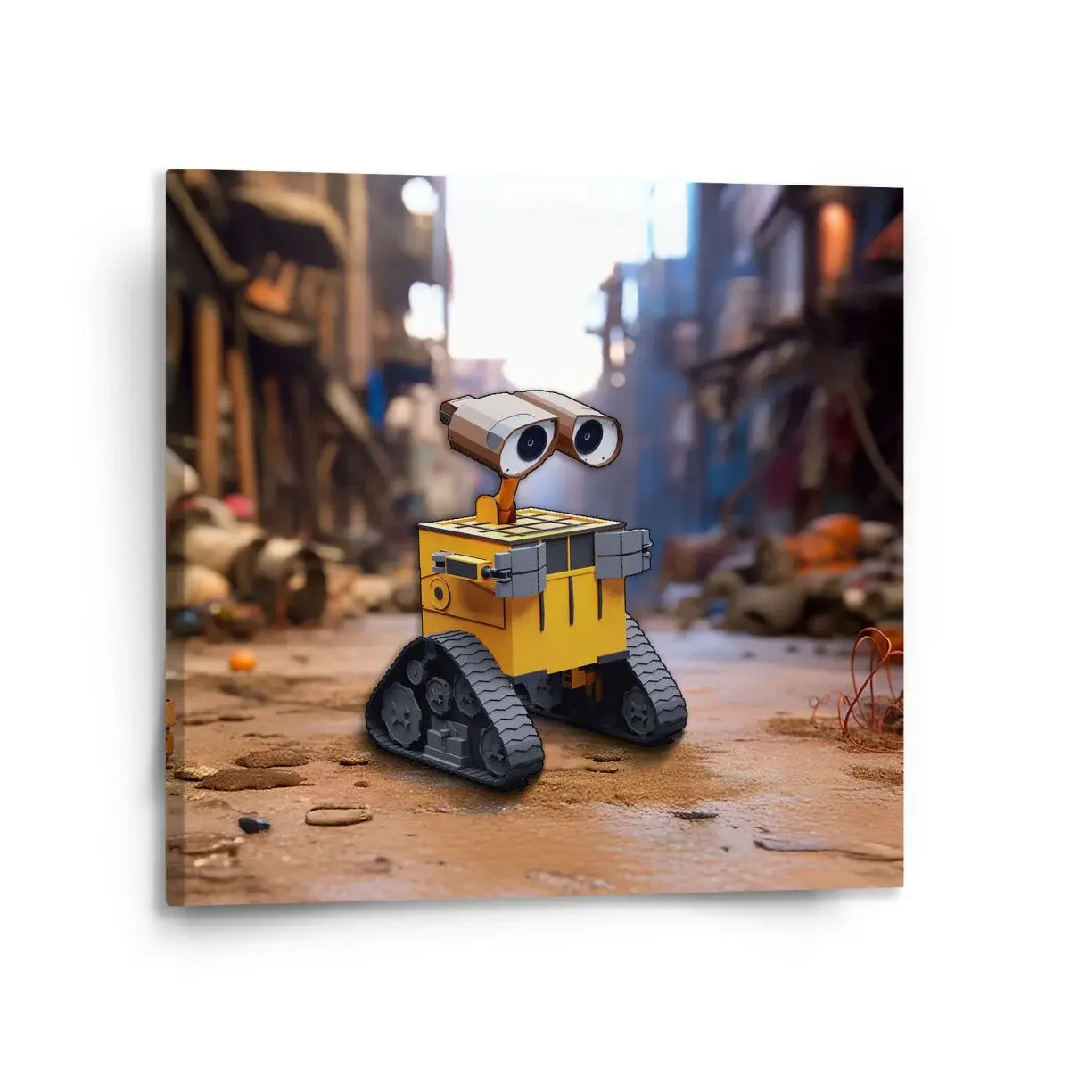 Obraz Wall-E robot Město - 110x110 cm