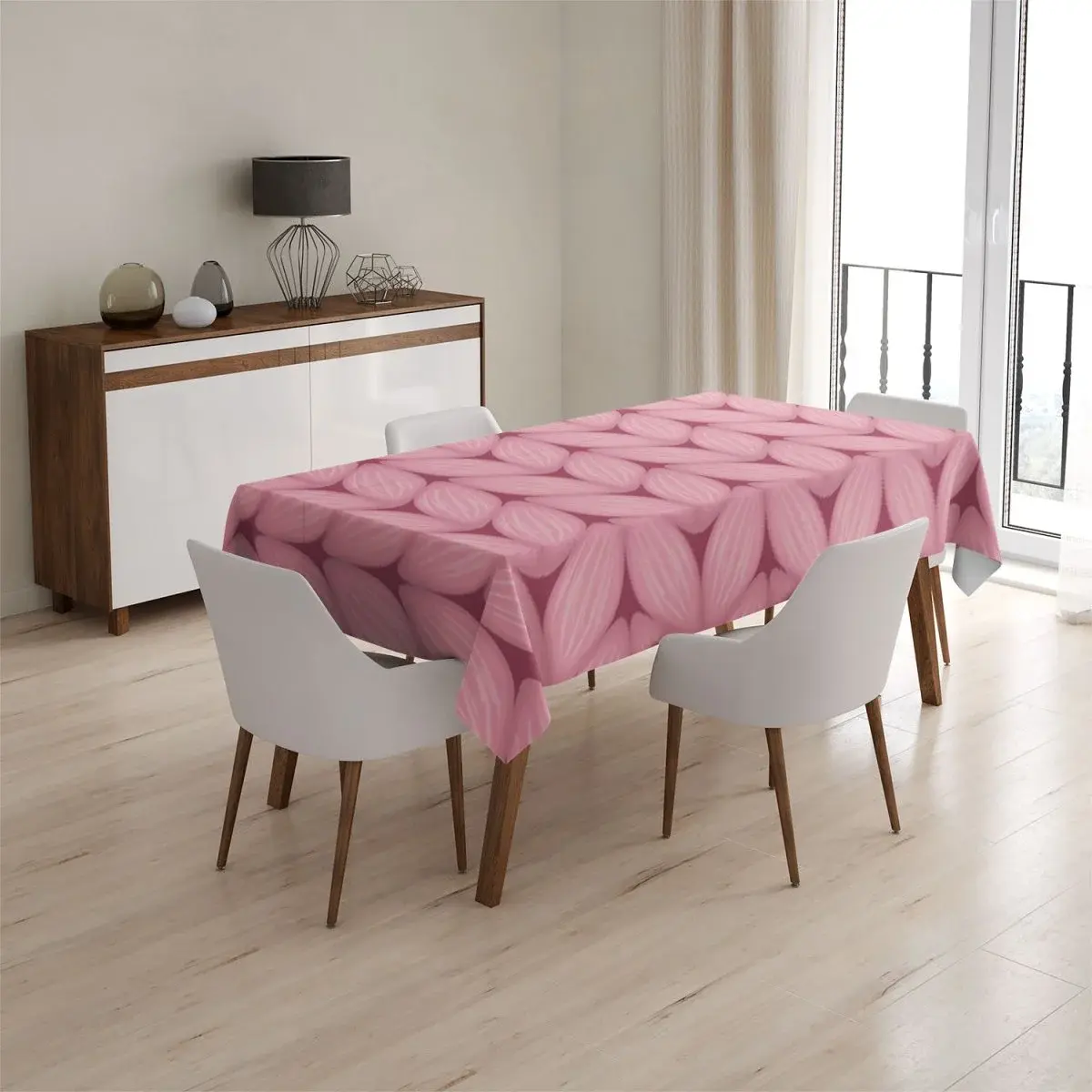Ubrus Růžové pletení z vlny - 130x170 cm