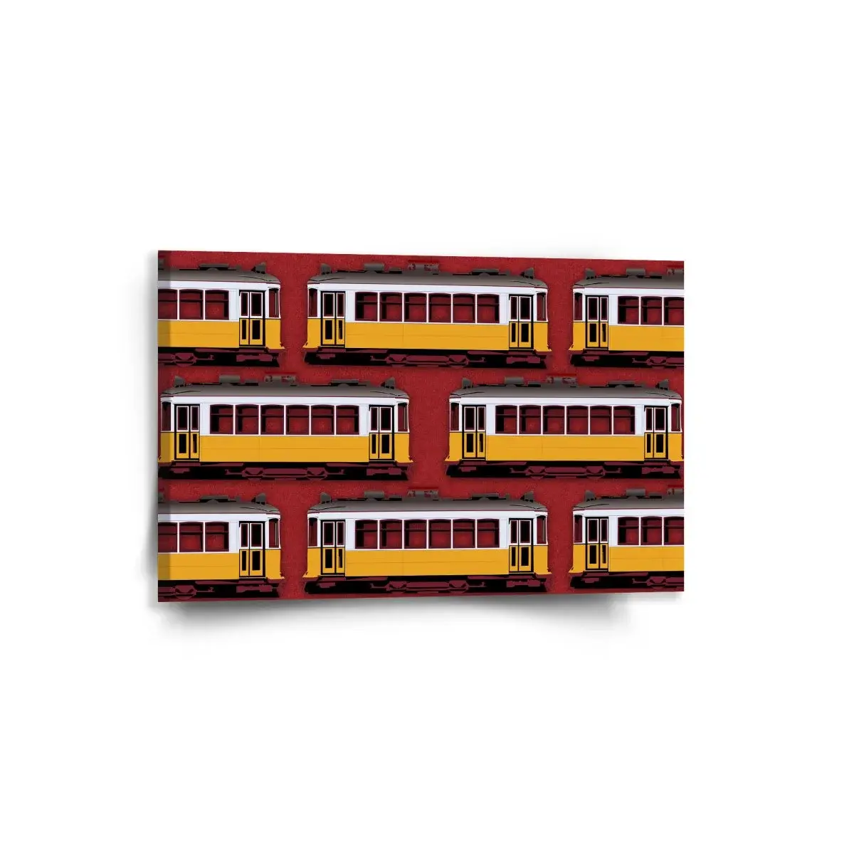 Obraz Lisabonské historické tramvaje Červený Pattern - 60x40 cm