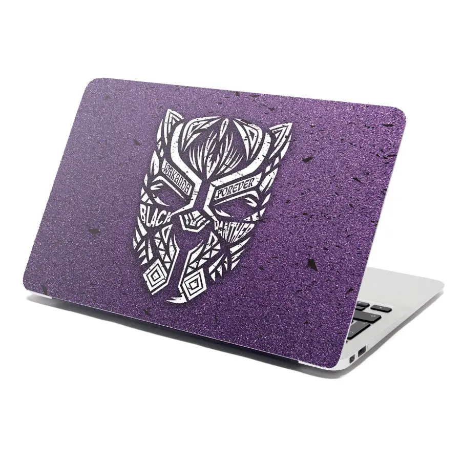 Samolepka na notebook BLACK PANTHER wakanda forever Bílý - 38x26 cm