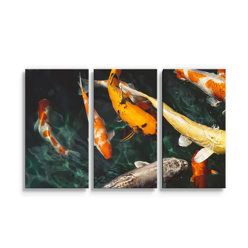 Obraz - 3-dílný Ryby - 120x80 cm